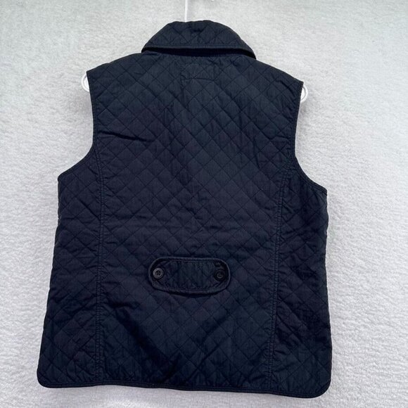 Magellan Sportswear Vest Womens Large Black Quilted Full Zip Brass Pull‎ Collar - Picture 3 of 7